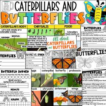 Caterpillars and Butterflies Nonfiction Unit