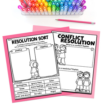 Conflict Resolution worksheets