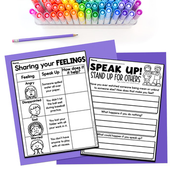 Stand Up for Others worksheets