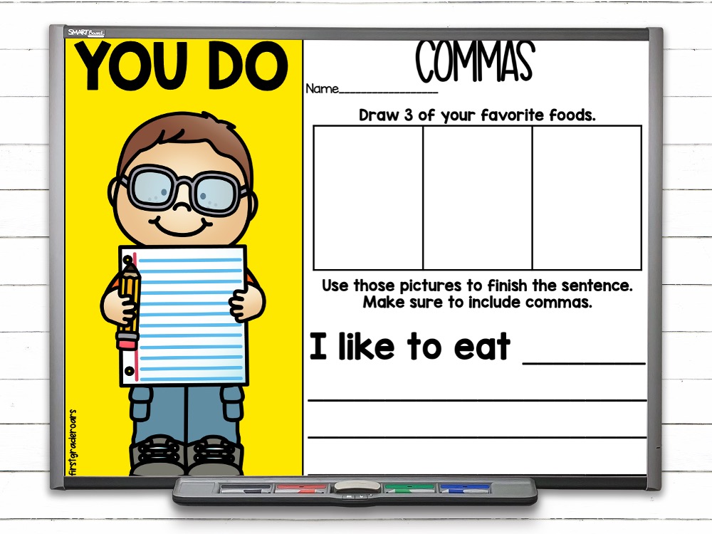 commas in a series activity