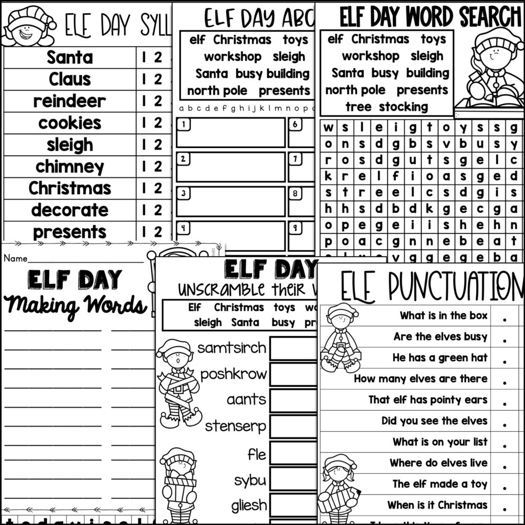 elf worksheets